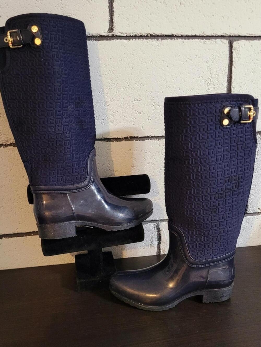 Tommy Hilfiger Navy  Rain Boots Sz 6